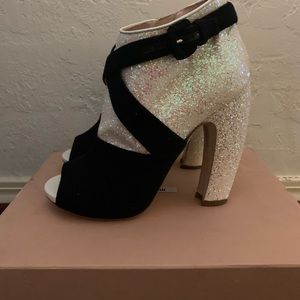 2011 Collection Miu Miu glitter ankle booties